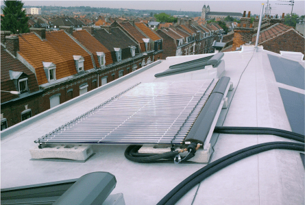 Réalisation de Verbrugghe : Installation de capteurs solaires collectif